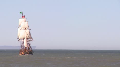 a tall master schooner sails on the high seas 1