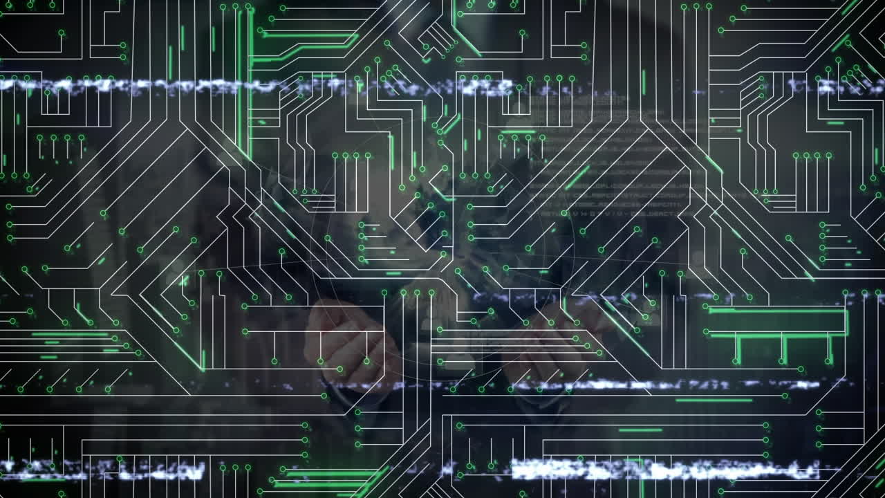 animación de interferencia a través de la red de conexiones