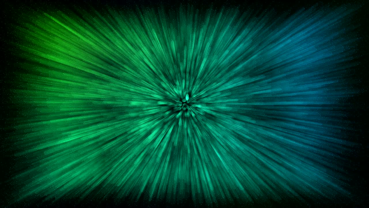 Eruption of green particles animated video background