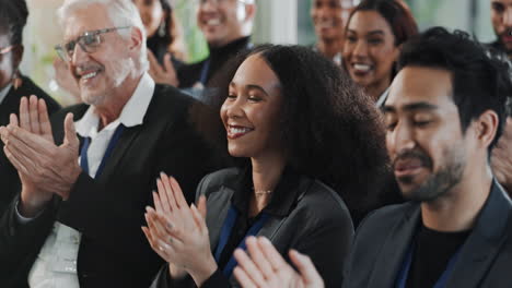 business conference audience applauding