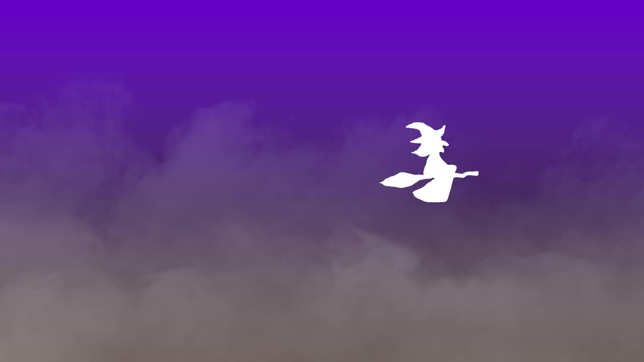 Premium stock video - Halloween animation white witch flying on ...