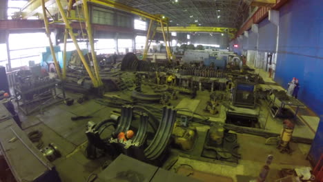 obras en curso en la central eléctrica regional vista aérea