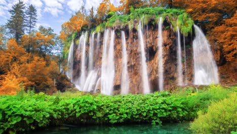 seamless loop cinemagraph video of waterfall landscape in plitvice lakes croatia