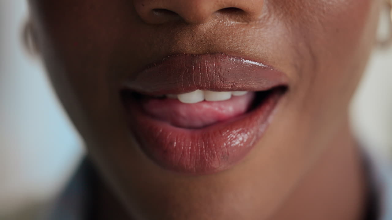 Close-up of a woman sticking her tongue out