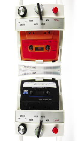 cassette tape in vertical