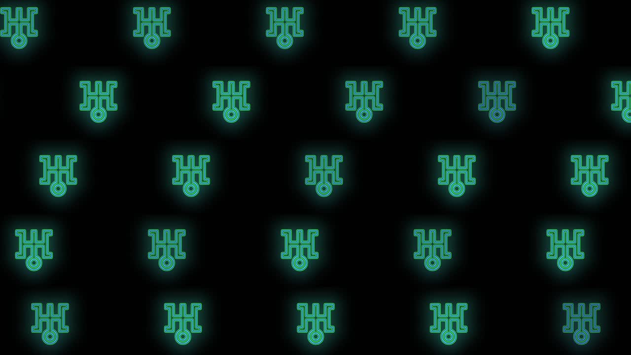 patrón de símbolos de neón de japón