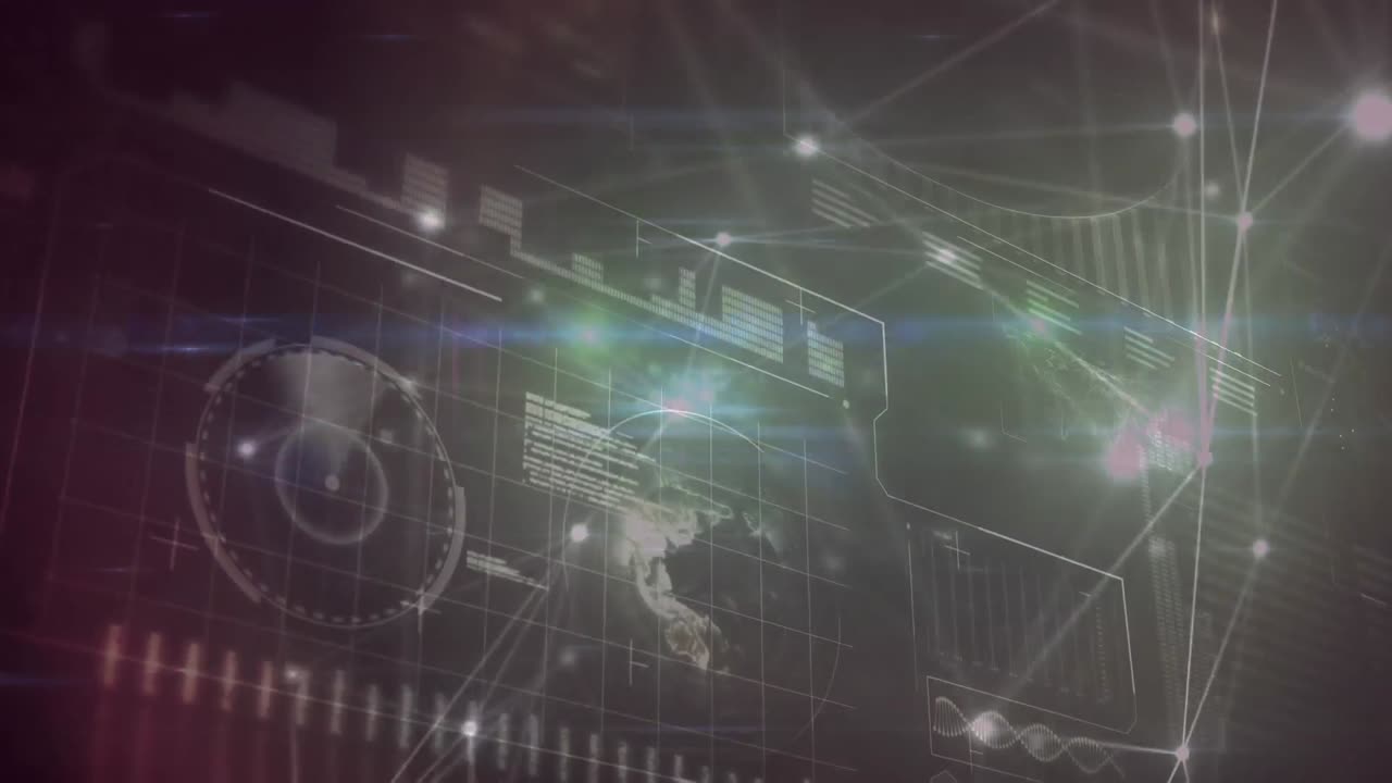 データ処理における接続ネットワークのアニメーション
