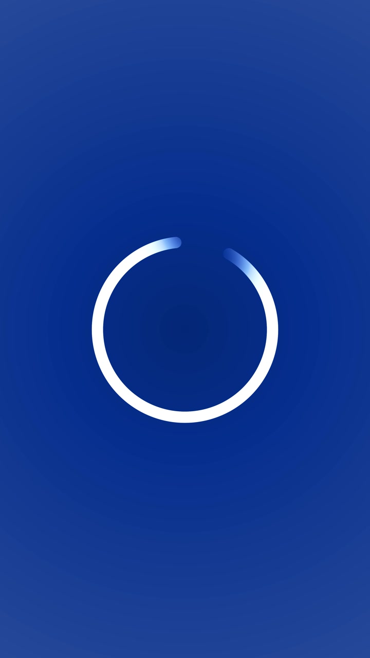 Clean blue progress ring background circular motion modern interface loading screens app intros