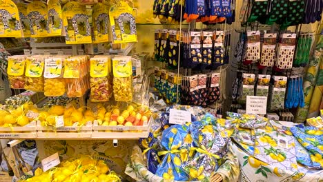 colorful display of souvenirs and local products