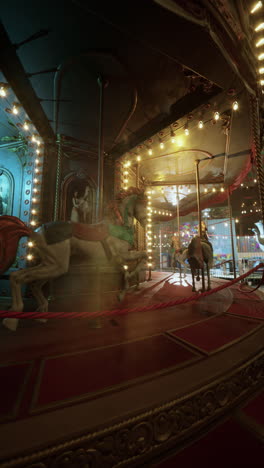 vintage carousel at night