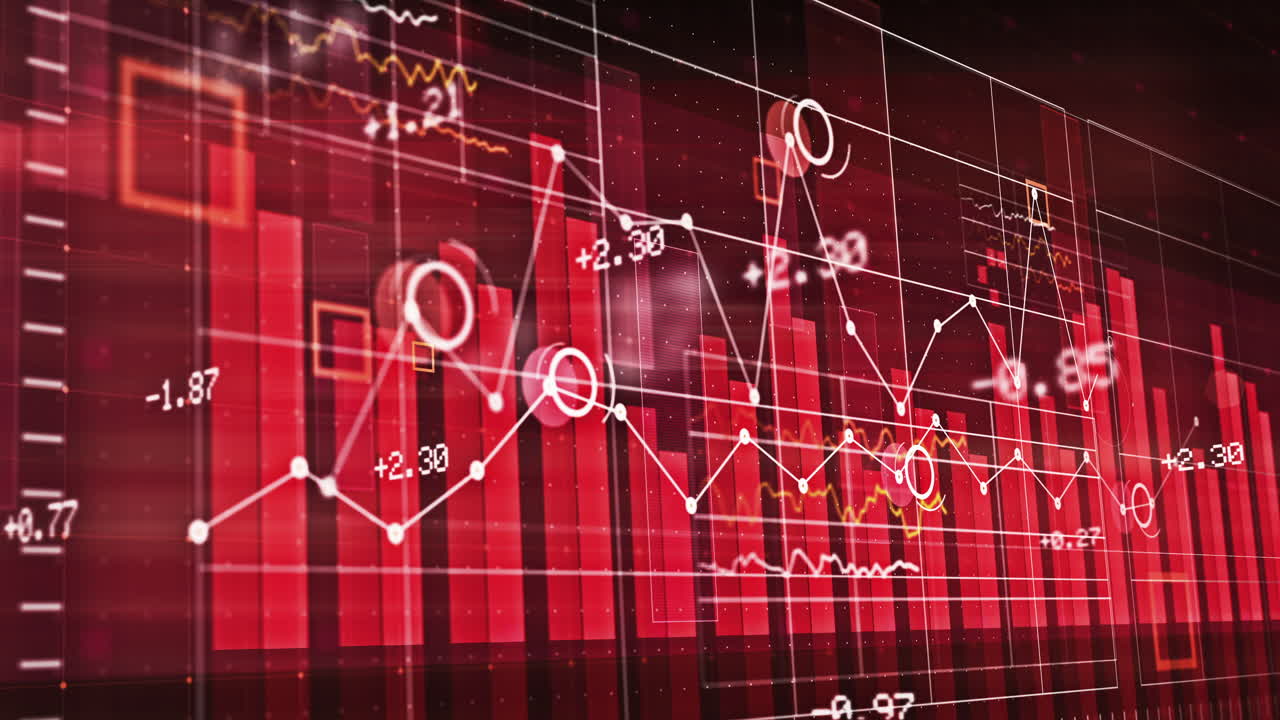 데이터 차트 성장 빨간색 01