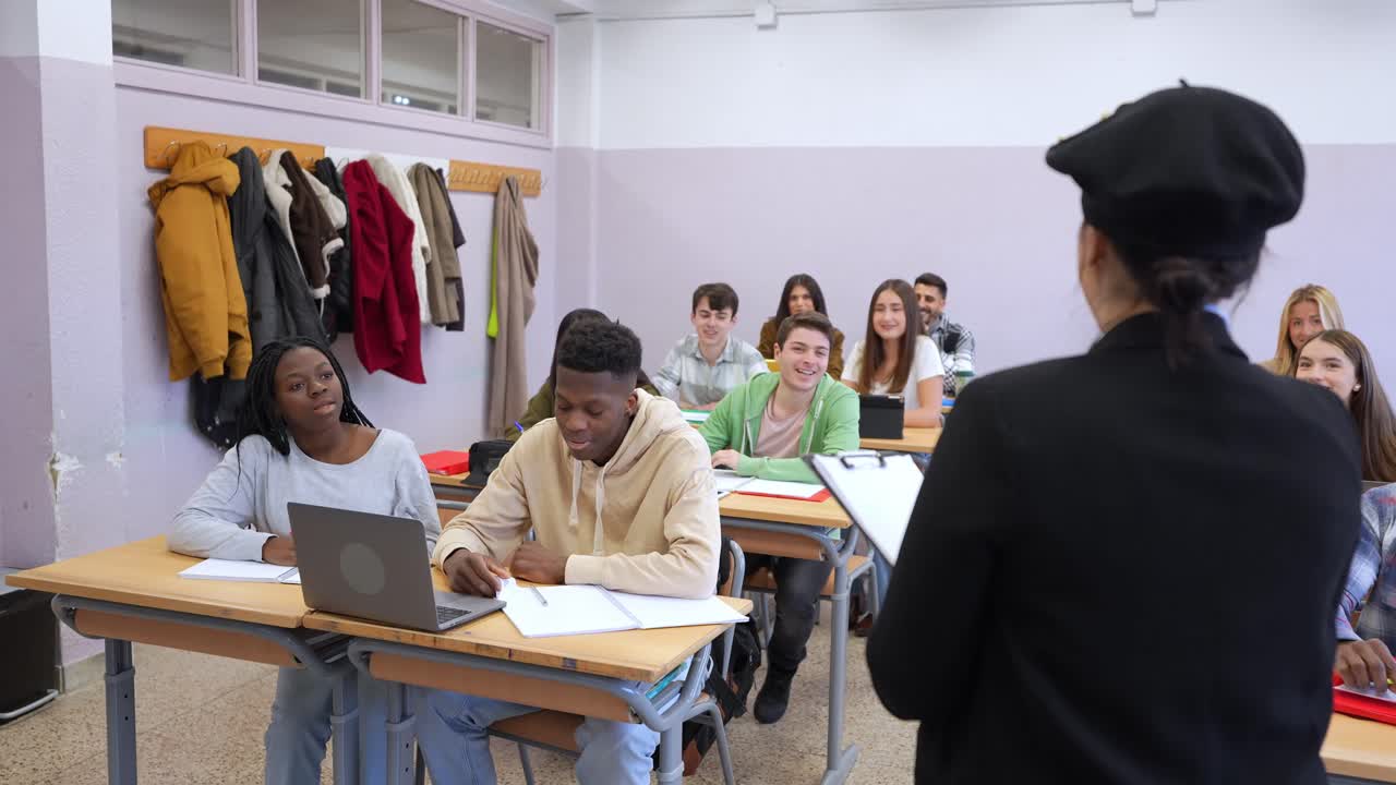 Classroom with Students and Teacher