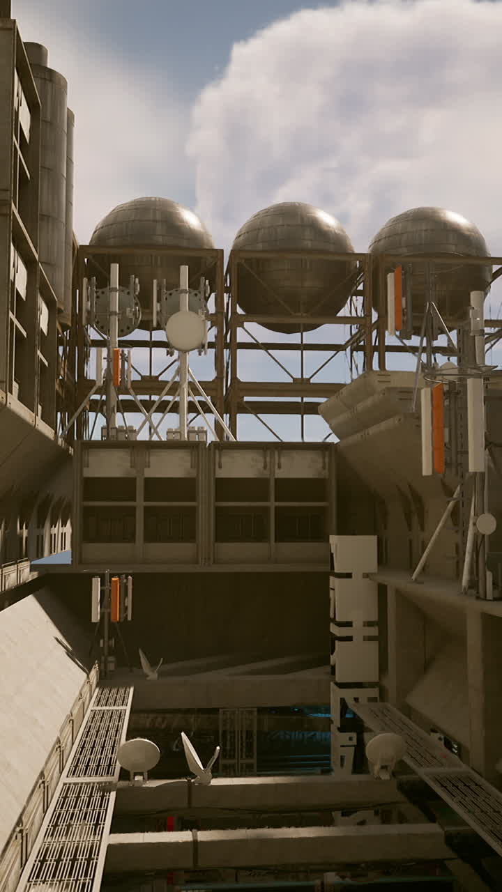 미래의 산업 도시 풍경