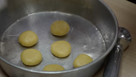 close-up biscuits dough