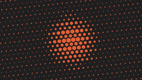 vibrant black and orange honeycomb pattern on a dark background