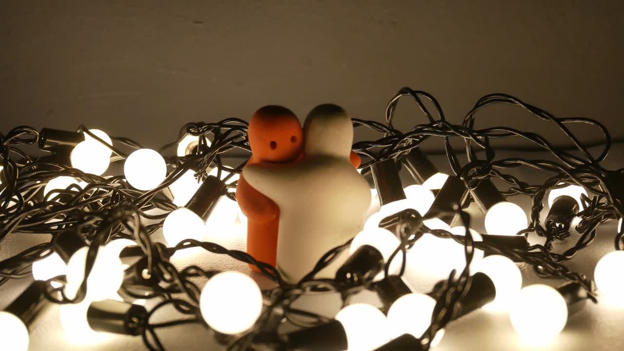 따뜻한 톤 개념의 조명.