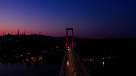 istanbul bosphorus bridge drone footage