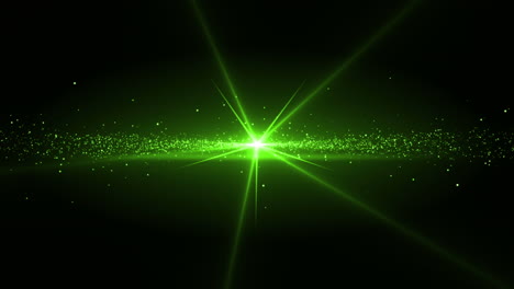 video of a green star shining