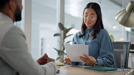 business people, cv and interview with documents
