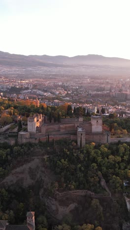alhambra palace in granada, spain, islamic medieval castle