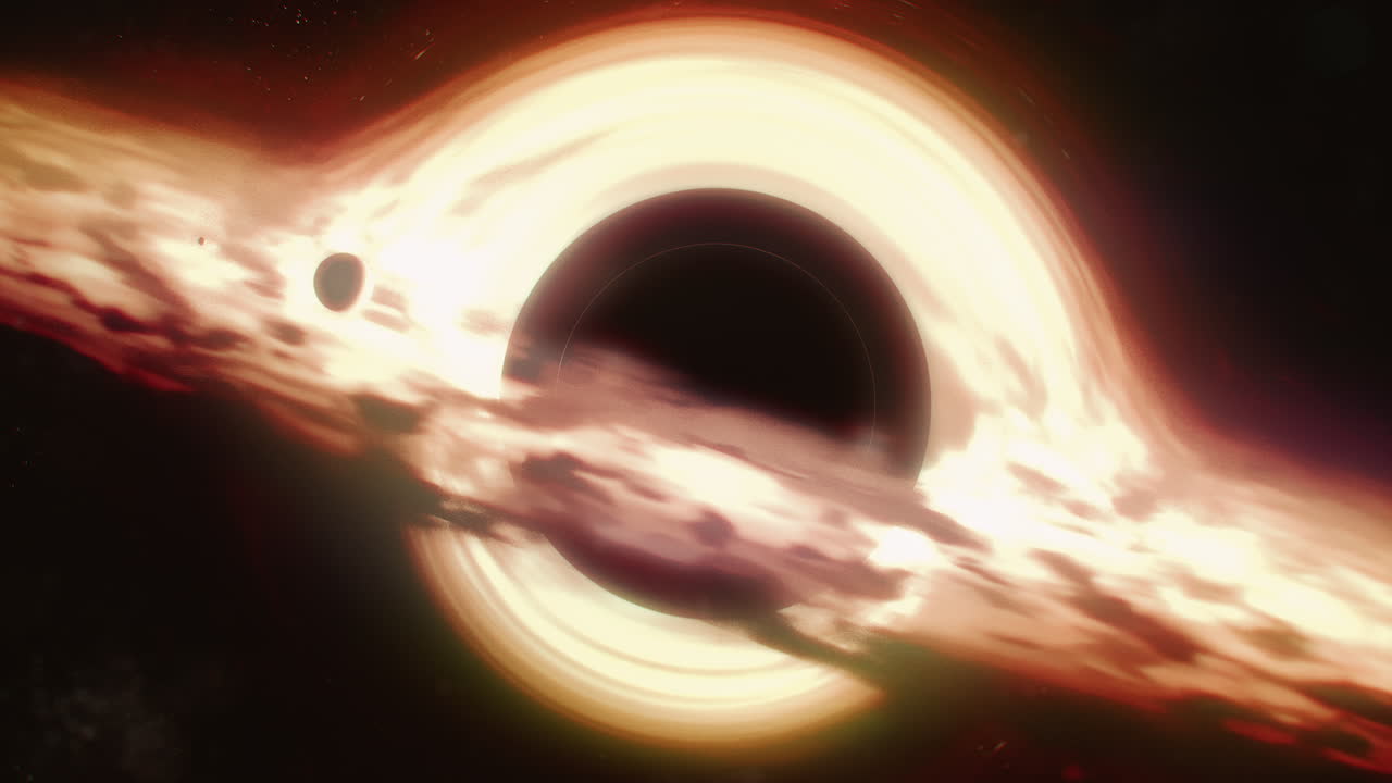 A black hole curves the space around