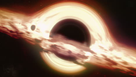 a black hole curves the space around