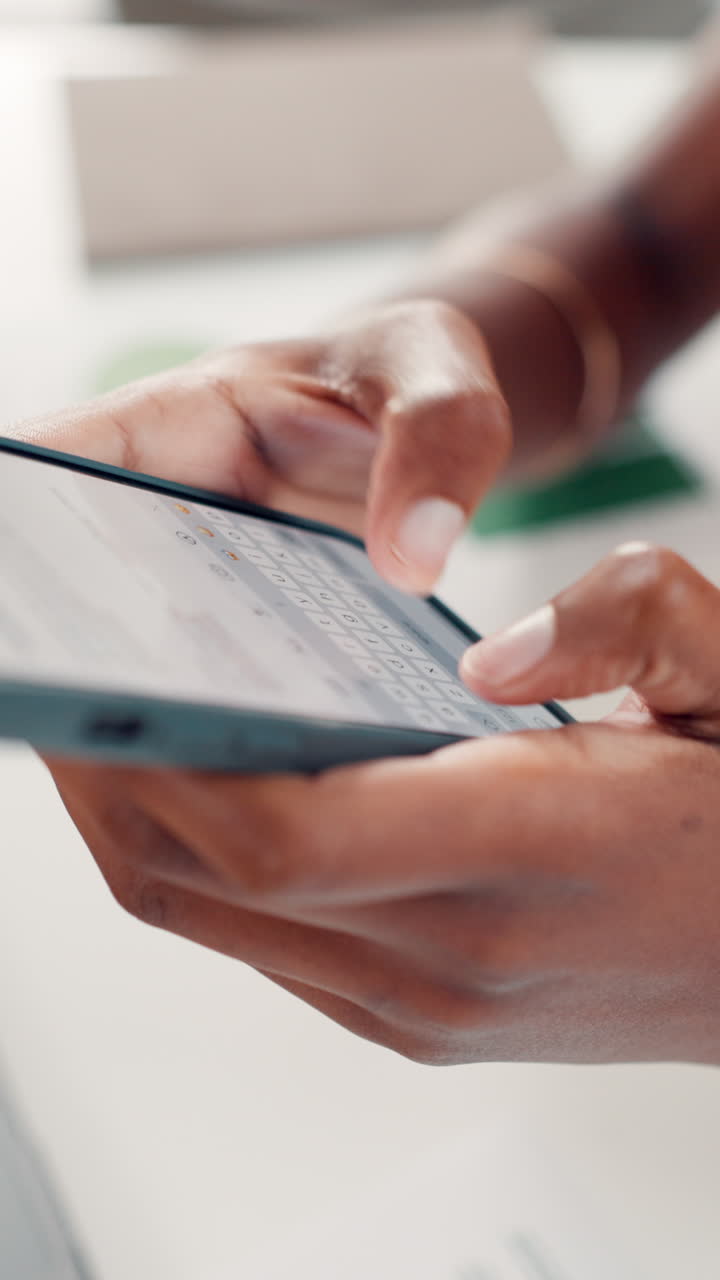 Close-Up of Hands Typing on a Smartphone Screen
