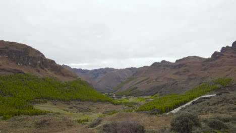 andes roads through cajas national park in ecuador