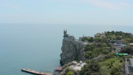 amazing castle on a cliffside by the ocean