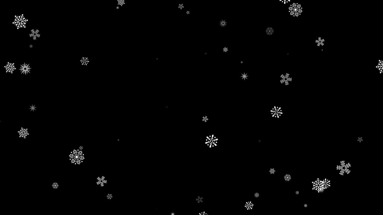 Fallende snøfnugg-effekt i sakte film Bevegelse