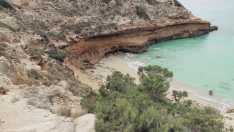 top view of a stunning tropical beach in ibiza