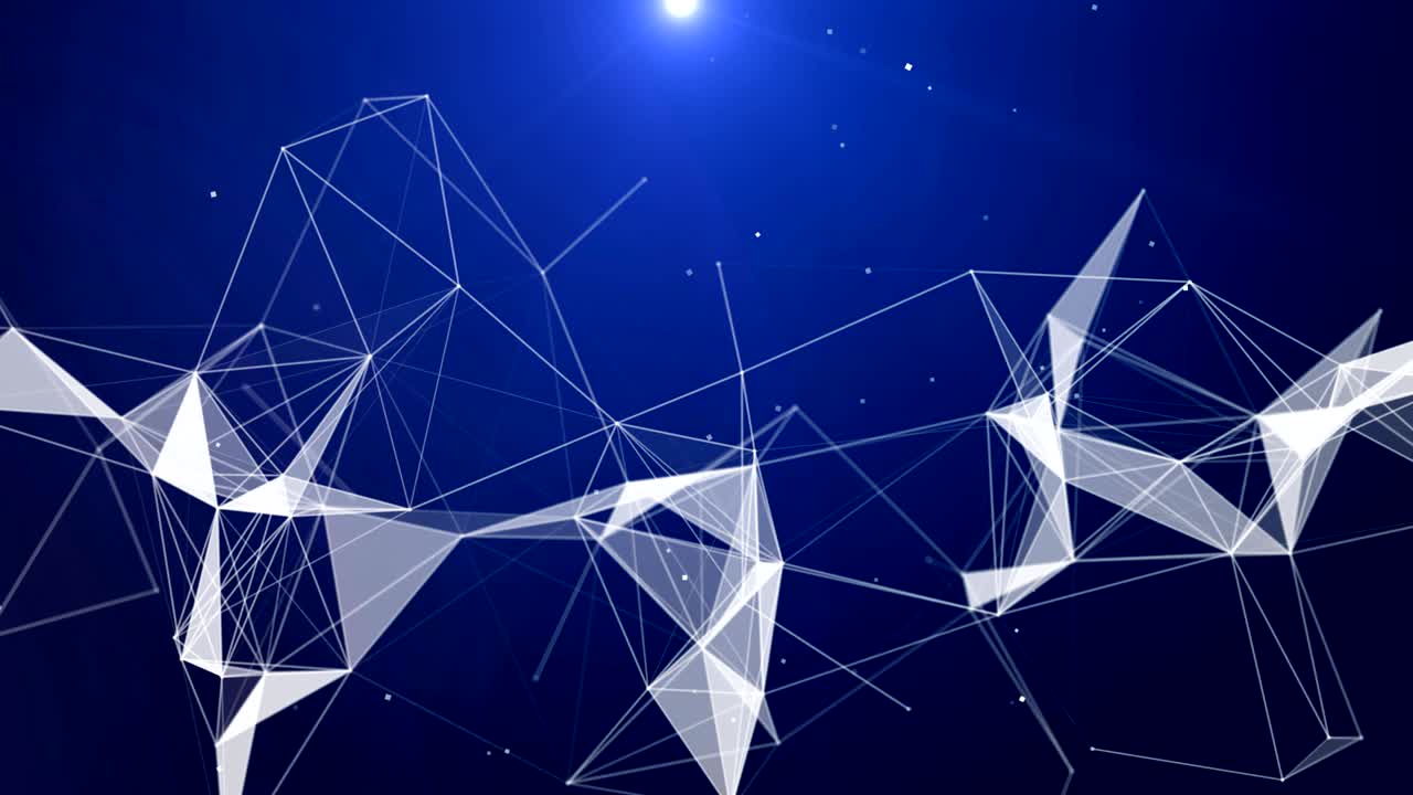 Motion Loop Background Abstract Dynamic Plexus Futuristic Technology. 3d render