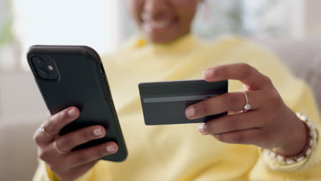 black woman, hands with smartphone