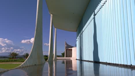 arcs of outside hall in alvorada palace, the brazil's president official house