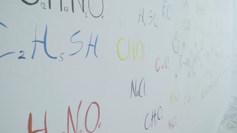 formule chimiche su una lavagna