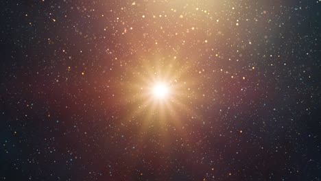 mesmerizing sunlight glitter - luxurious golden sparkle : abstract background with floating particles and bokeh lights