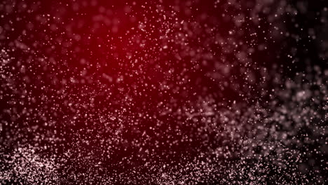 fast chaotic movement of small white bright dust particles on a dark red background. looped animation.