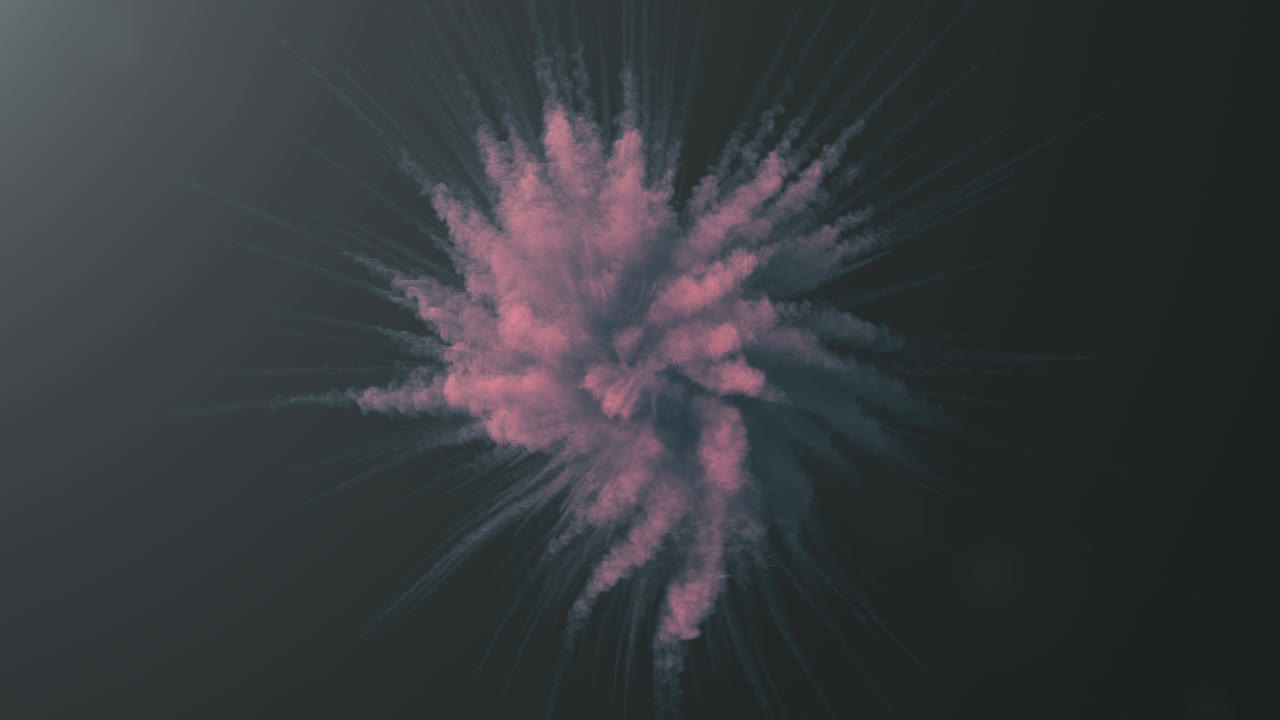 animación de una explosión monocromática de un polvo.