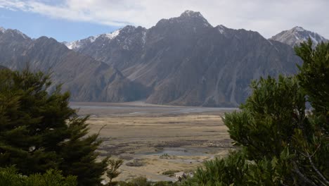 hiking trails, red tarns track in mt. cook national park, new zealand - wide shot