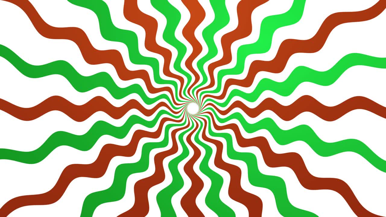 rayos y formas onduladas verde fondo animado rojo