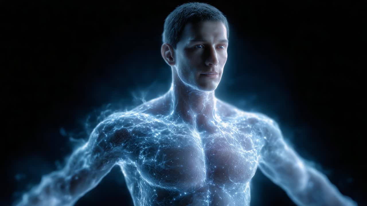 A Dynamic Representation of Human Energy: Illuminating the Intersection of Biology and Technology with Electromagnetic Motifs in a Vibrant Display