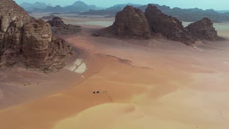 scenic canyons in the deserts of wadi rum protected area in southern jordan