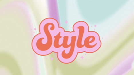 animation of style on pastel colorful background