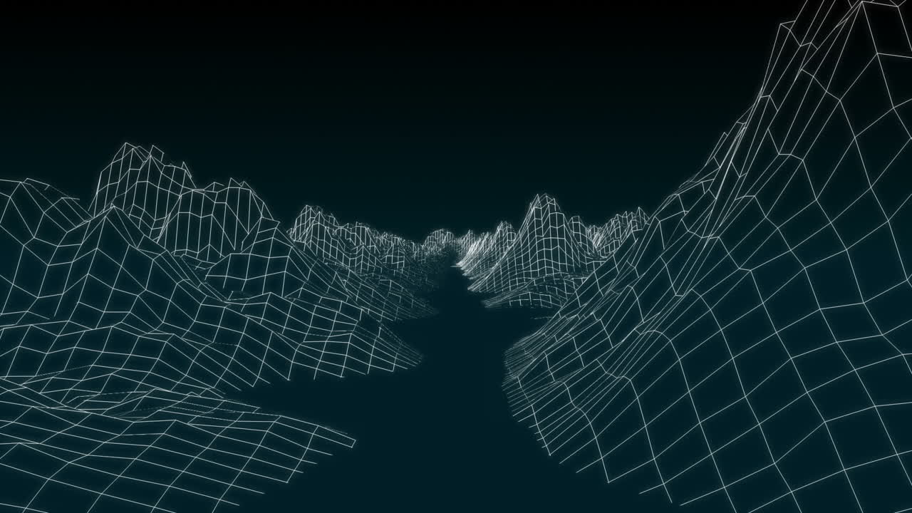 Digitally generated video of mountain