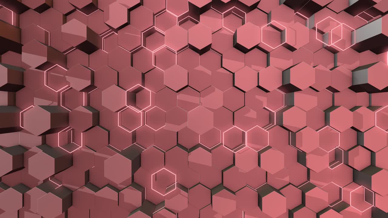 Abstract Hexagon Geometric Background 4K
