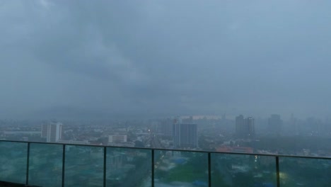 rainy season in bangkok, thailand