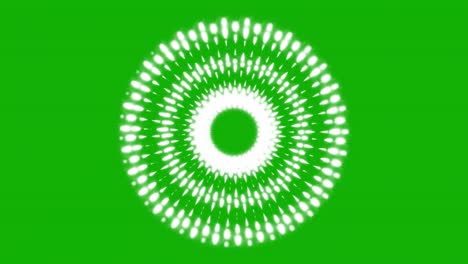 shining circular pattern motion graphics with green screen background