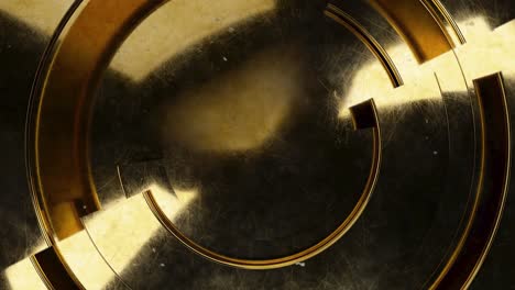 golden abstract geometric circles