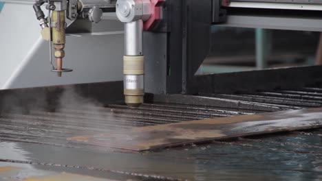 detail of a metal laser cutting machine