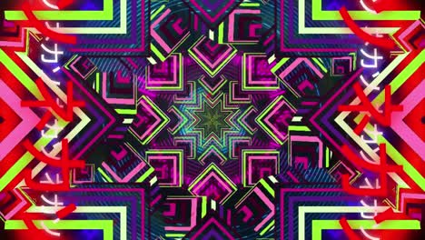 animation of digital tunnel and shapes on black background